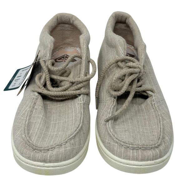 Roxy Minnow Wally Slip On Sneaker Shoe Women's 7.5 Cream - Picture 2 of 8